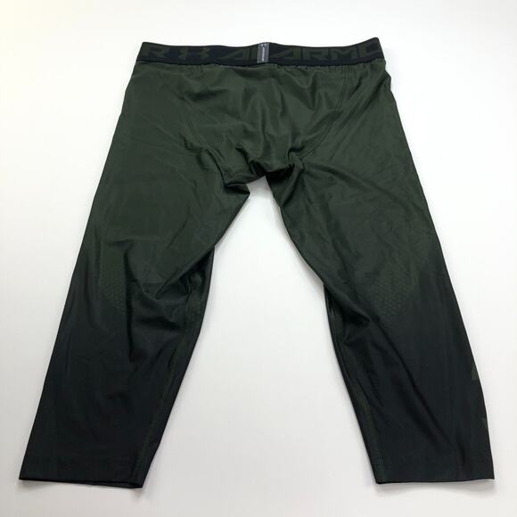 Under Armour 3/4 Compression Pants XXL (Fits 33W 21.5L) Athletic Training Green - Picture 1 of 10